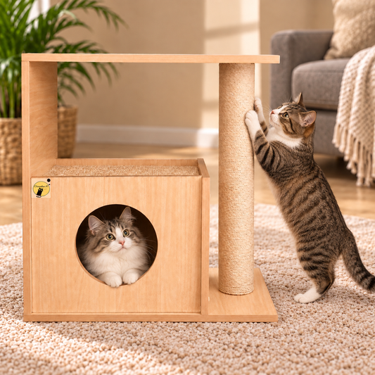 The Haven | Convertible Cat House & Bedside Table