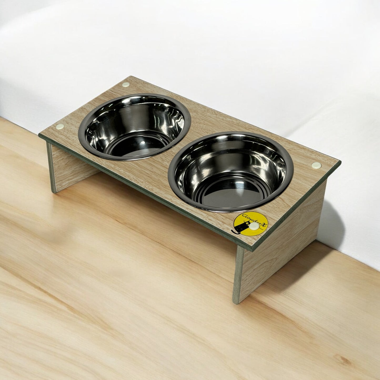 Basic Pet Feeding Bowls Stand - Double Bowls 2x500ml