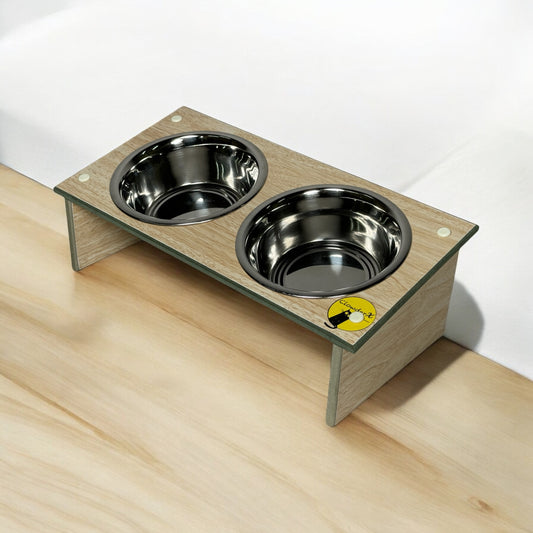 Basic Pet Feeding Bowls Stand - Double Bowls 2x500ml