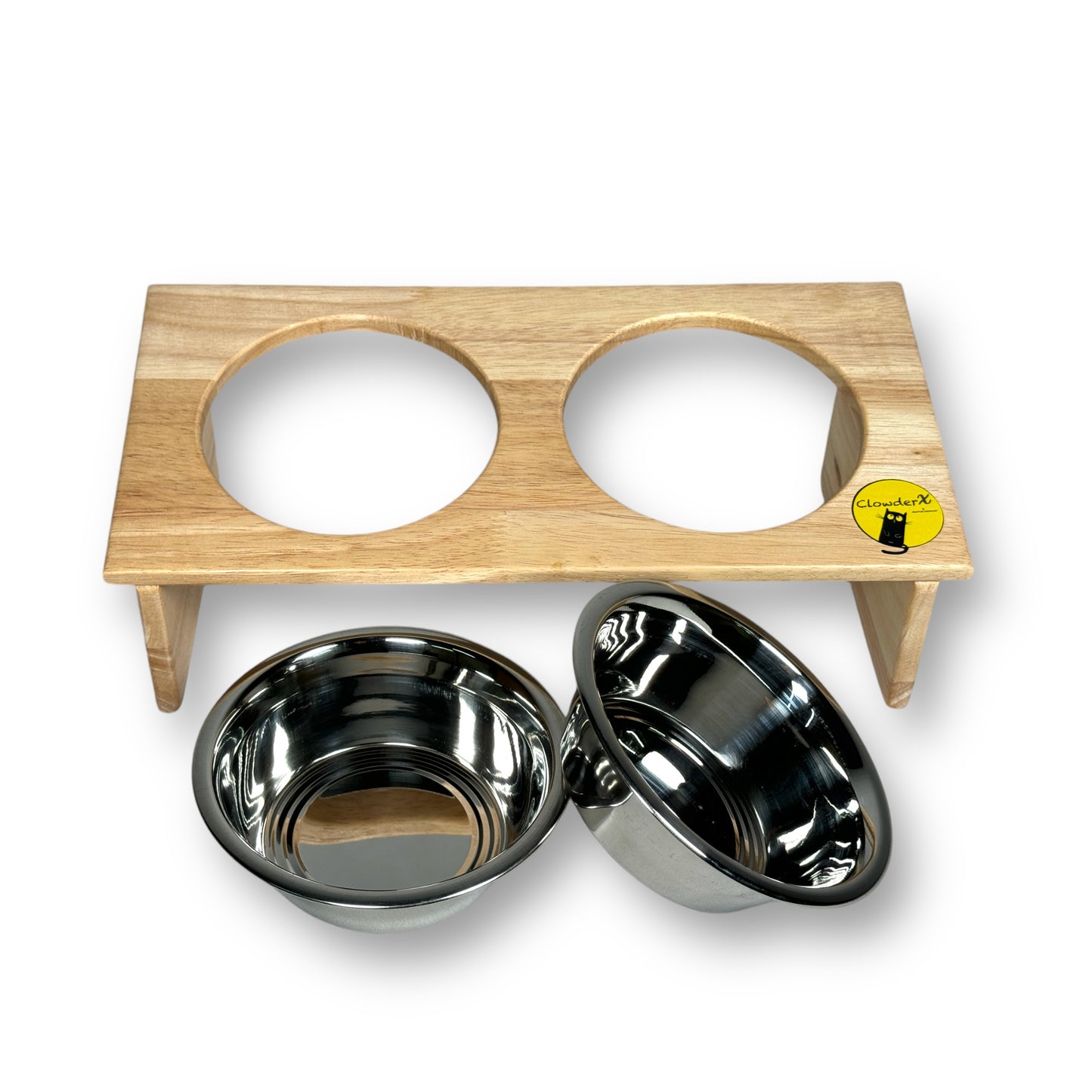 Premium Feeding Bowls Stand - Double 2 X 400 Ml